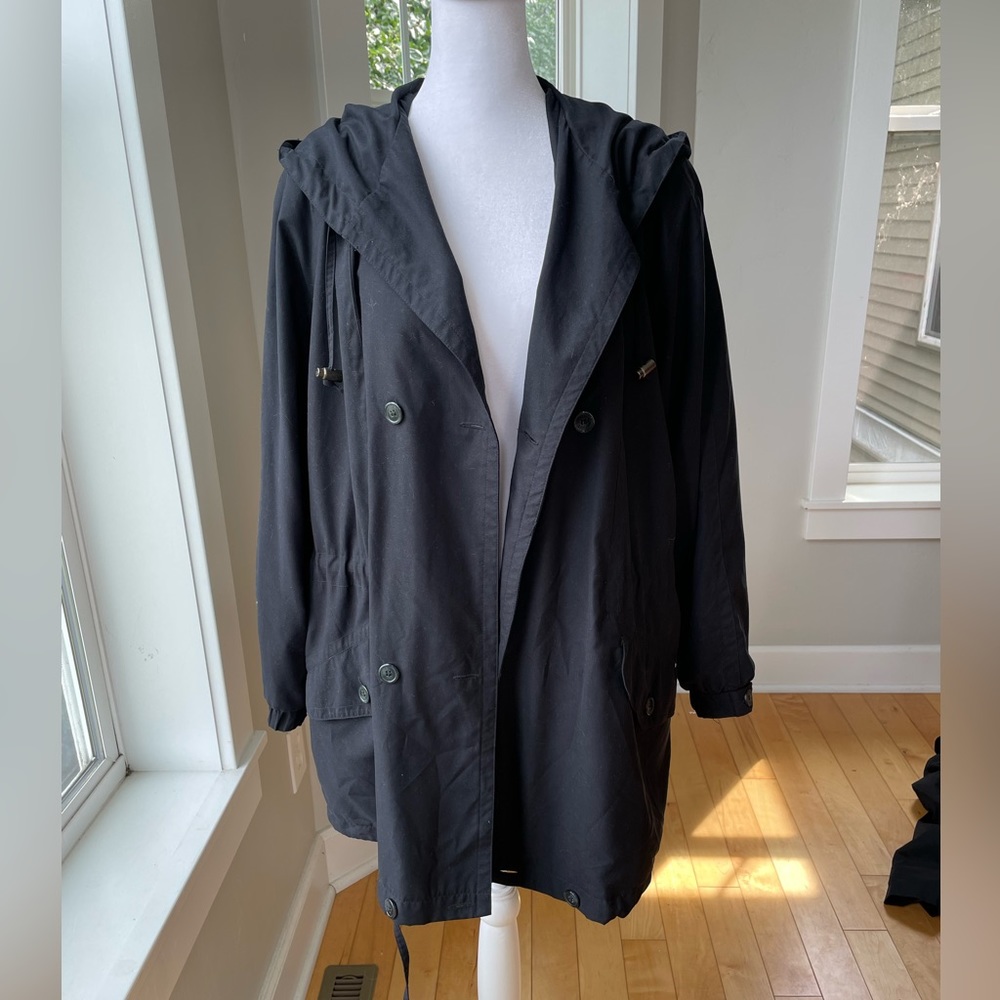 London Fog Black Trench Coat